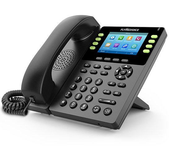 Flyingvoice FIP14G Enterprise Gigabit IP Phone | 8-Line HD VoIP Phone with IPS Color Screen & WiFi