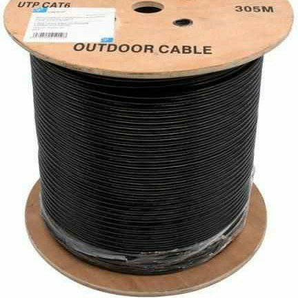 Dlink Cat 6 FTP 24 AWG UV Rated PVC Outdoor Cable-305M Roll – Black Colour