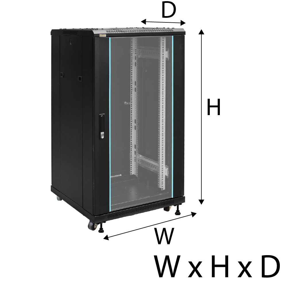 600*1000 FREE STANDING 22U DATA CABINET