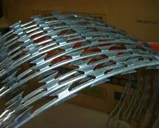 Galvanised razor wire
